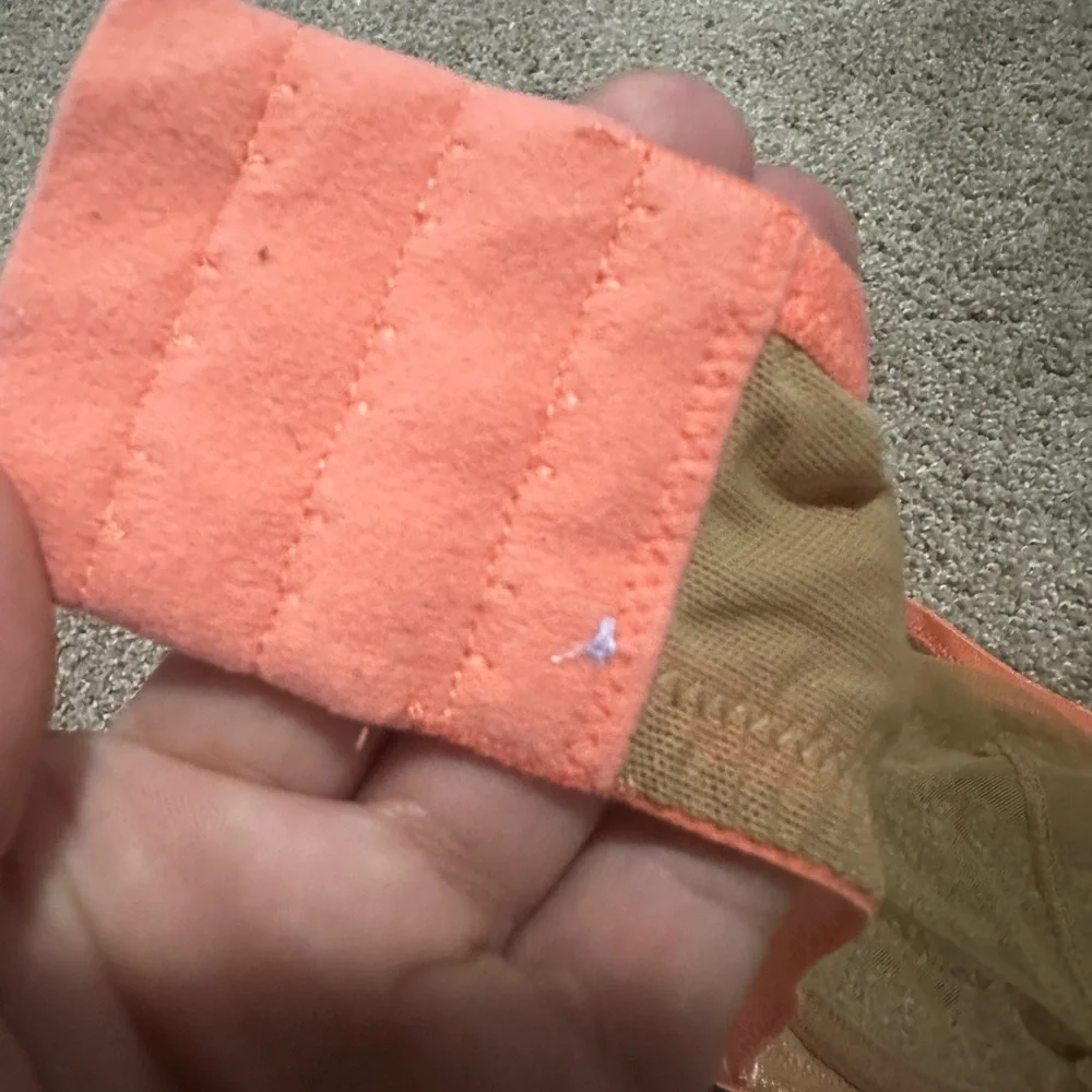 Fenty  Coral and Tan Bra